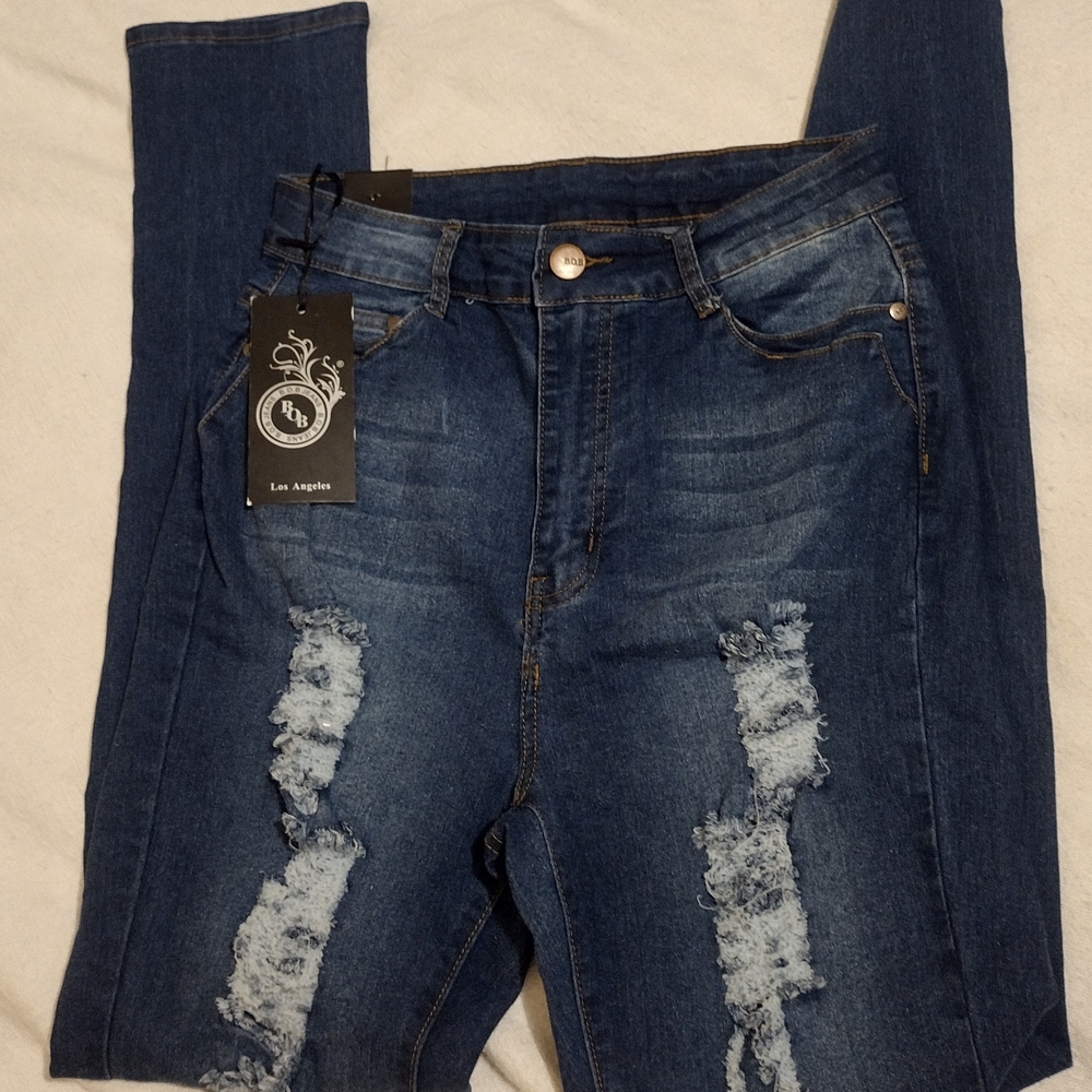 B.O.B NWT Blue Distressed Women's Jeans
